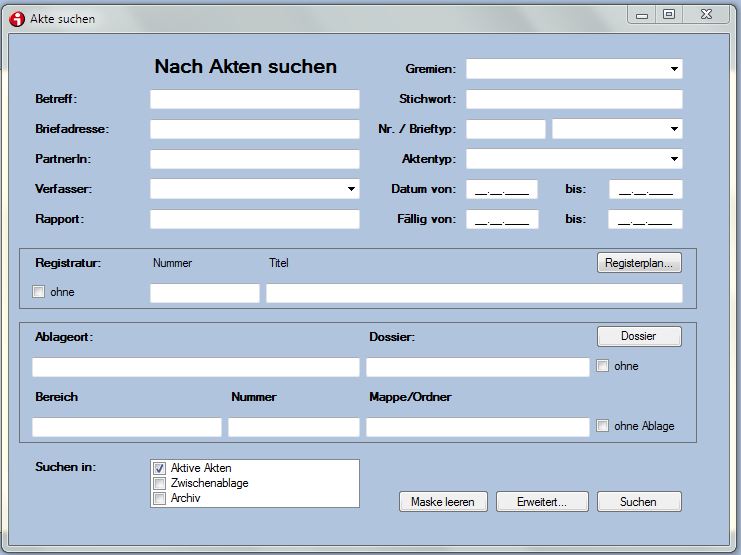Nach Akten suchen
